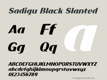 Sadigu-BlackSlanted Version 1.000图片样张