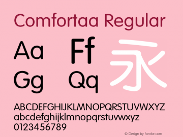 Comfortaa Regular Version 3.102 7图片样张
