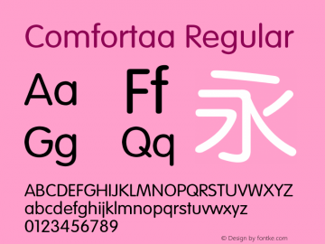 Comfortaa Regular Version 3.102 27图片样张