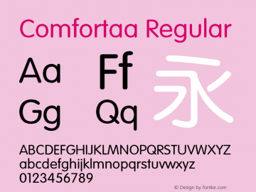 Comfortaa Regular Version 3.102 36图片样张