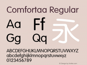 Comfortaa Regular Version 3.102 38图片样张