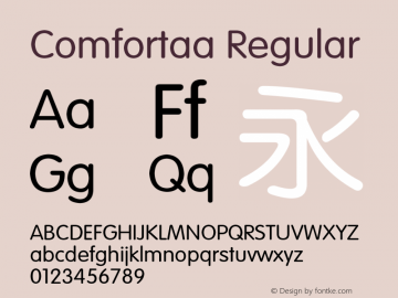 Comfortaa Regular Version 3.102 42图片样张