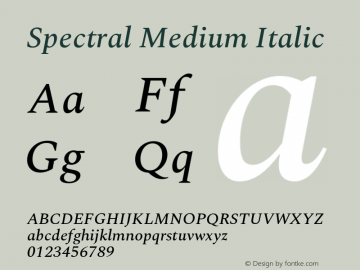 Spectral Medium Italic Version 2.003图片样张