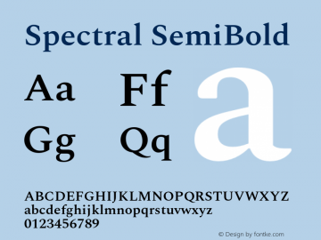 Spectral SemiBold Version 2.003图片样张