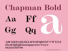 Chapman Bold Version 1.000图片样张