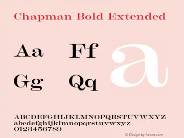 Chapman Bold Extended Version 1.000图片样张