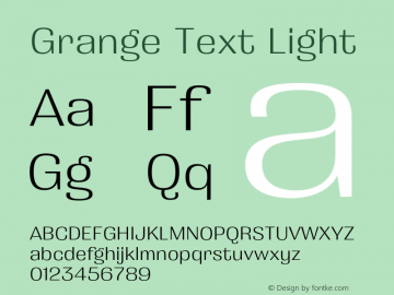 Grange Text Light Version 4.000;FEAKit 1.0图片样张