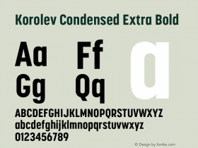 Korolev Condensed Extra Bold Version 6.000;FEAKit 1.0图片样张