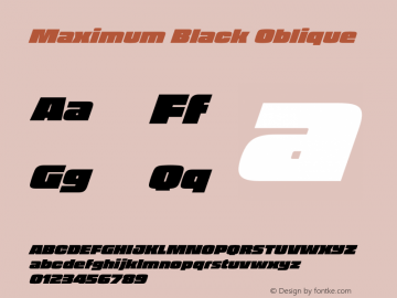 Maximum Black Oblique Version 5.000;FEAKit 1.0图片样张