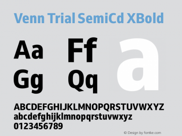 Venn Trial SemiCd XBold Version 1.011图片样张