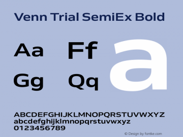 Venn Trial SemiEx Bold Version 1.011图片样张