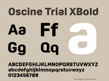 Oscine Trial XBold Version 2.001图片样张