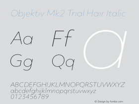 Objektiv Mk2 Trial Hair Italic Version 2.101图片样张