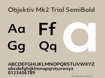Objektiv Mk2 Trial SemiBold Version 2.101图片样张