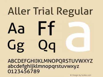 Aller Trial Regular Version 1.200图片样张