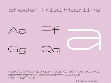 Shader Trial Hairline Version 1.000图片样张