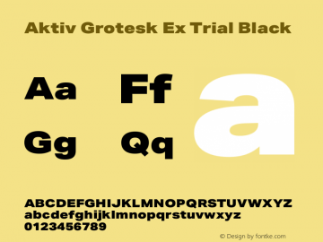 Aktiv Grotesk Ex Trial Black Version 3.021图片样张