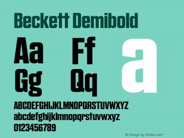 Beckett-Demibold Version 2.002图片样张