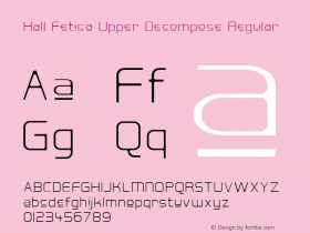 Hall Fetica Upper Decompose Regular 1 Font Sample