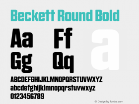 Beckett Round Bold Version 2.002图片样张