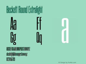Beckett Round Extralight Version 2.002图片样张