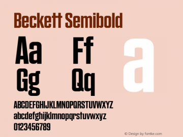 Beckett Semibold Version 2.002图片样张