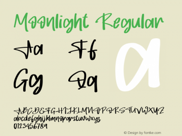 Moonlight Regular Version 1.001;Fontself iOS v1.0.6图片样张
