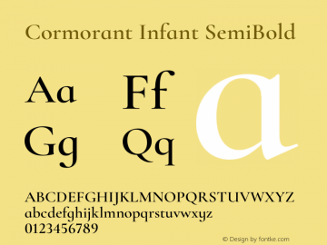 Cormorant Infant SemiBold Version 4.000图片样张