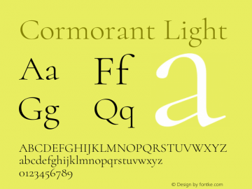 Cormorant Light Version 4.000图片样张