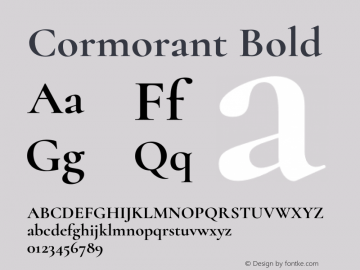 Cormorant Bold Version 4.000;FEAKit 1.0图片样张