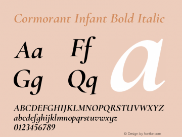 Cormorant Infant Bold Italic Version 4.000;FEAKit 1.0图片样张