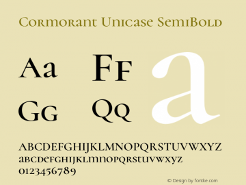 Cormorant Unicase SemiBold Version 4.000;FEAKit 1.0图片样张