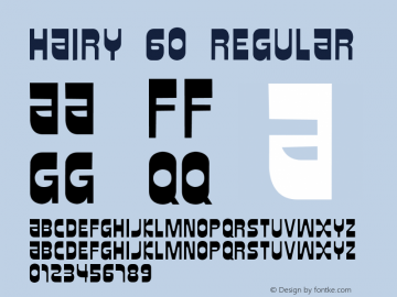hairy 60 Regular Macromedia Fontographer 4.1 9-3-01图片样张