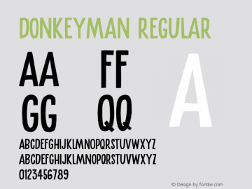 Donkeyman Regular Version 1.001;FEAKit 1.0图片样张