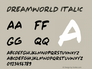 Dreamworld Italic Version 1.000;FEAKit 1.0图片样张