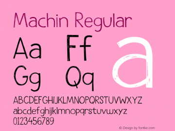 Machin Regular Version 1.000;FEAKit 1.0图片样张