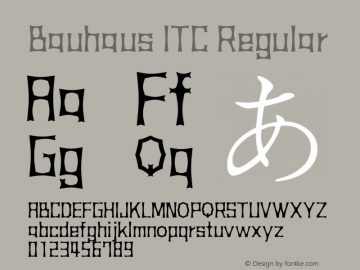 Bauhaus ITC Version 1.20图片样张