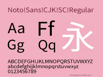 Noto Sans CJK SC Regular Version 1.004;PS 1.004;hotconv 1.0.82;makeotf.lib2.5.63406图片样张