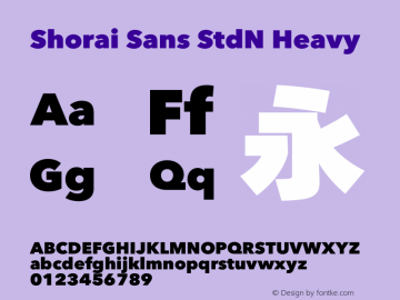 Shorai Sans StdN Heavy Version 1.02图片样张