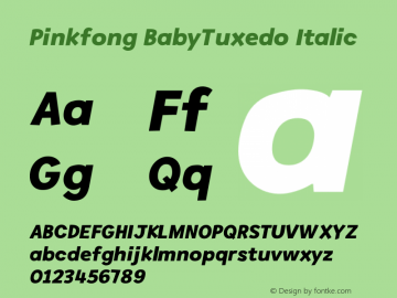 Pinkfong BabyTuxedo Italic Version 3.00图片样张
