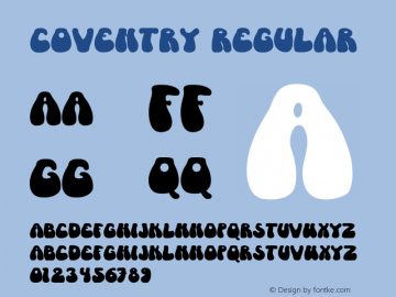 Coventry-Regular Version 1.001;Fontself Maker 3.5.4图片样张