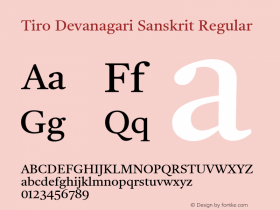Tiro Devanagari Sanskrit Regular Version 1.52图片样张
