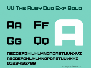 VV The Ruby Duo Exp Bold Version 1.000图片样张