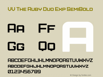 VV The Ruby Duo Exp SemiBold Version 1.000图片样张