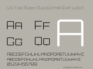 VV The Ruby Duo Extra Exp Light Version 1.000;hotconv 1.0.109;makeotfexe 2.5.65596图片样张