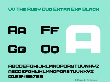 VV The Ruby Duo Extra Exp Black Version 1.000;hotconv 1.0.109;makeotfexe 2.5.65596图片样张