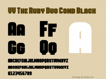 VV The Ruby Duo Cond Black Version 1.000;hotconv 1.0.109;makeotfexe 2.5.65596图片样张