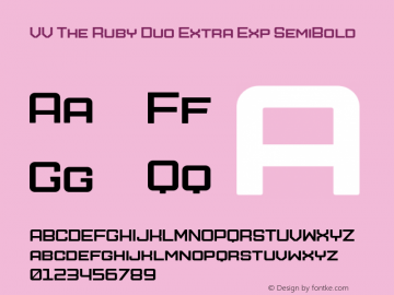 VV The Ruby Duo Extra Exp SemiBold Version 1.000图片样张