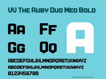 VV The Ruby Duo Med Bold Version 1.000图片样张