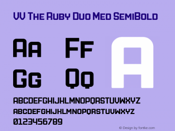 VV The Ruby Duo Med SemiBold Version 1.000图片样张